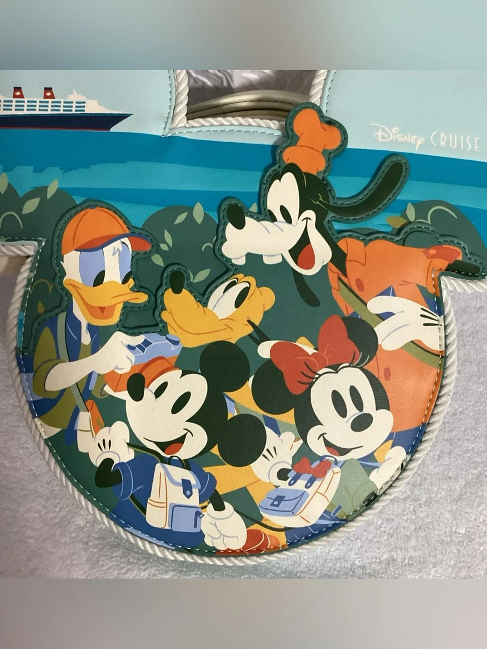 Loungefly Disney Cruise Line Mickey Mouse & Friends Figural Crossbody Bag NEW